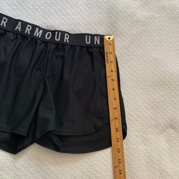 Under Armour black pull on elastic waist unlined athletic soccer workout shorts - Picture 7 of 8